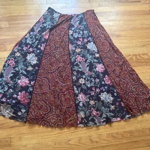 Sweet Pea Sheer Mixed Patterned Skirt